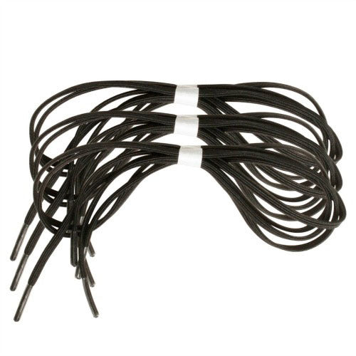 Shoe Laces Elastic Black 30  Pk/3 pr