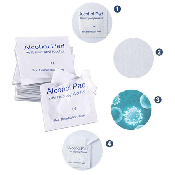 100pcs Set Alcohol Prep Swap Pad Wet Wipe